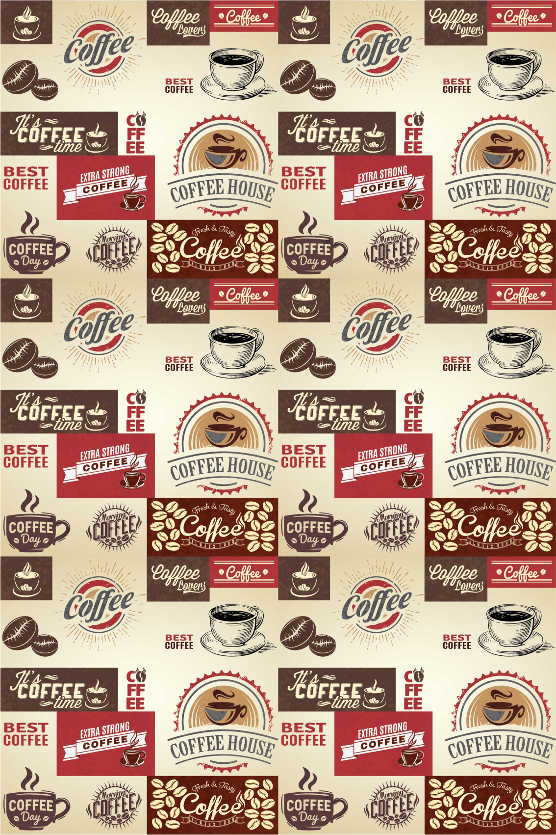 Plakatai vintažinis retro kava - „Tenstickers“