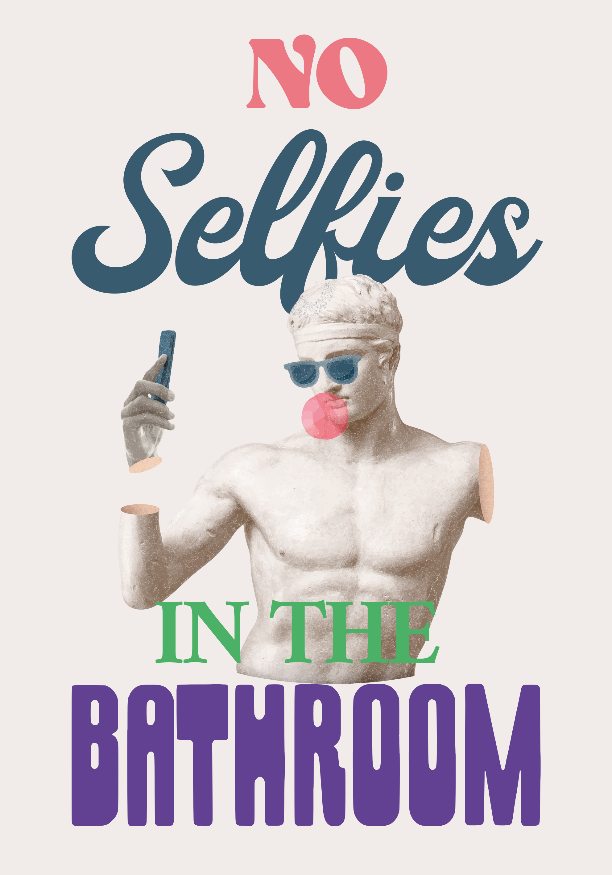Plakatai frazės be selfies - „Tenstickers“
