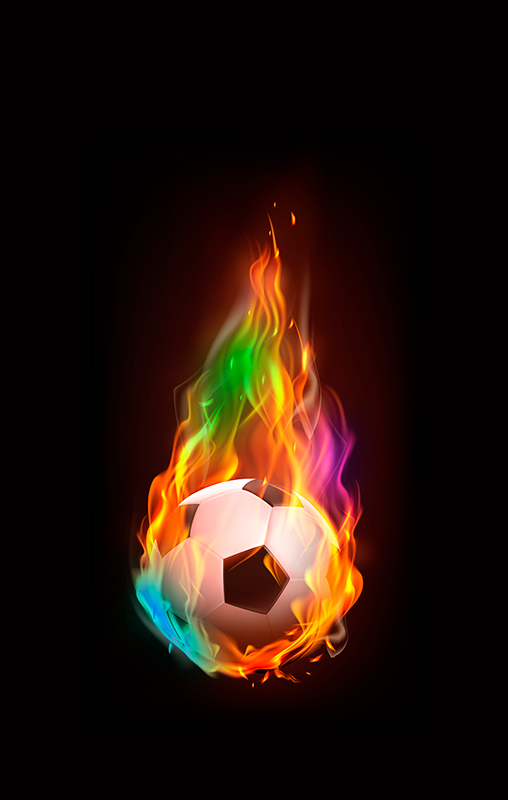 Plakatai futbolas daugiaspalvis ugnies kamuolys - „Tenstickers“