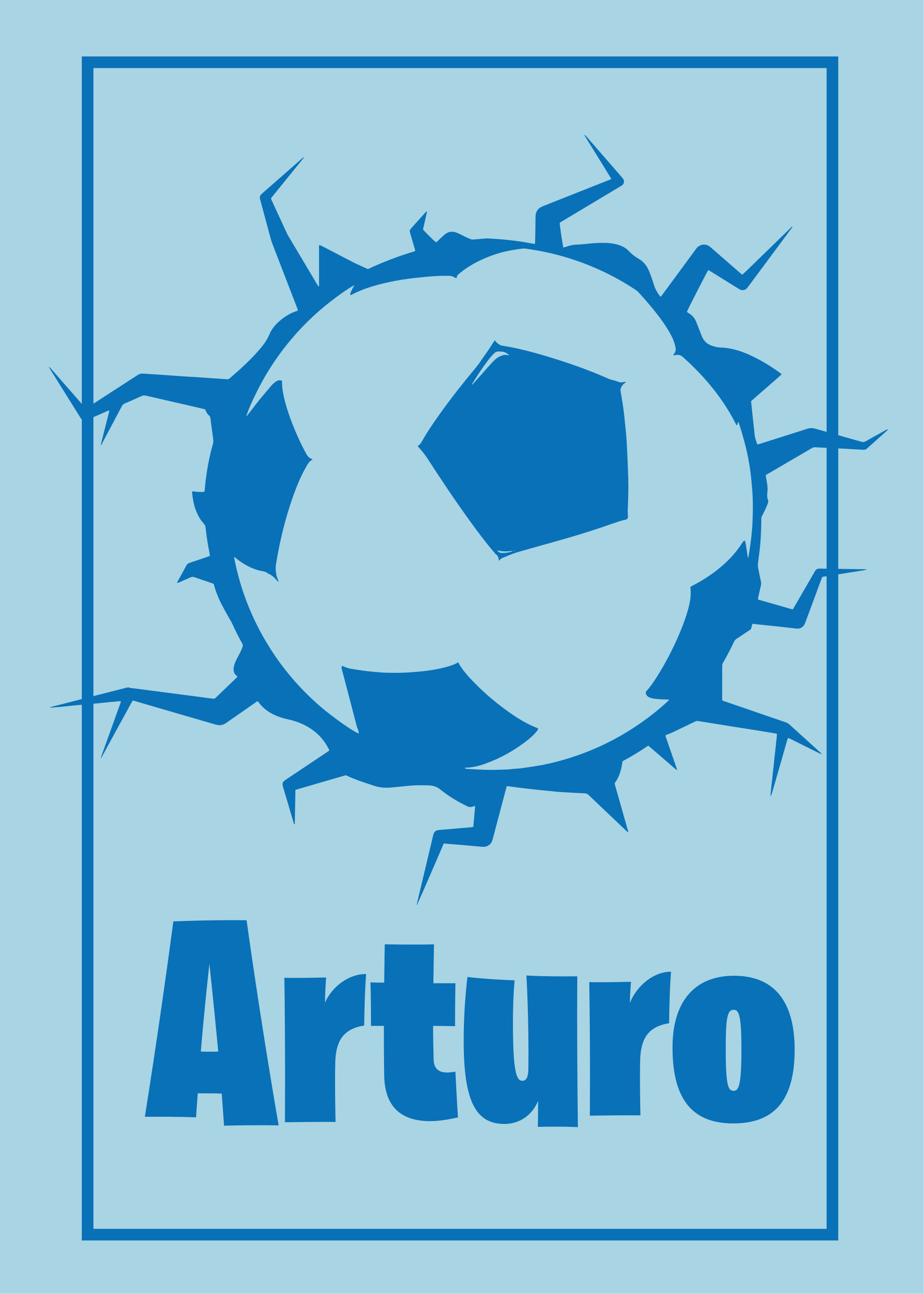 Plakatai futbolas sieną laužantis kamuolys - „Tenstickers“