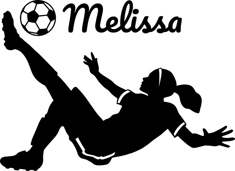 Plakatai futbolas personalizuojama futbolininkė vinilas - „Tenstickers“