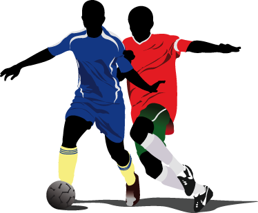 Plakatai futbolas jaunimo kova žaidėjai futbolas - „Tenstickers“