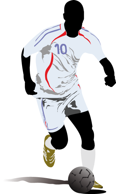 Plakatai futbolas futbolininkas bėgime - „Tenstickers“