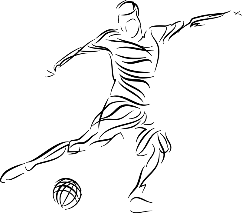 Plakatai futbolas abstraktus žaidėjas - „Tenstickers“