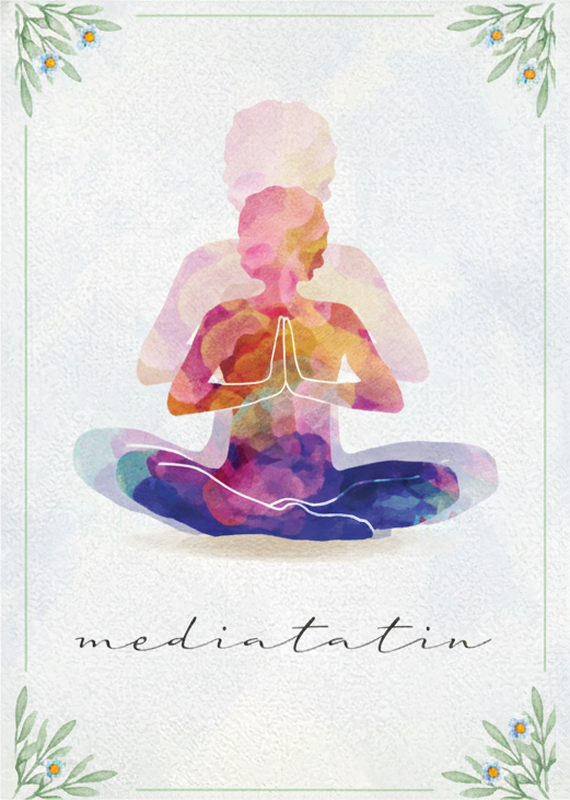 Plakatai zen meditacijos siluetas - „Tenstickers“