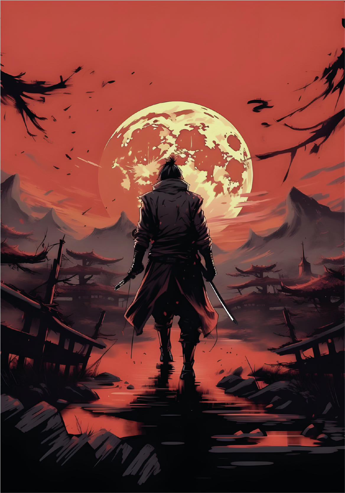 Anime kario siluetas Plakatai paauglys - „Tenstickers“