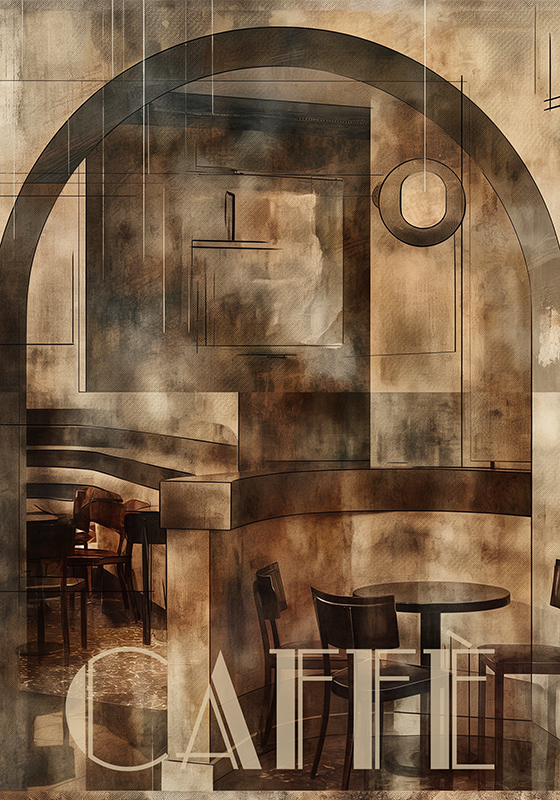 Art deco plakatas kava - „Tenstickers“