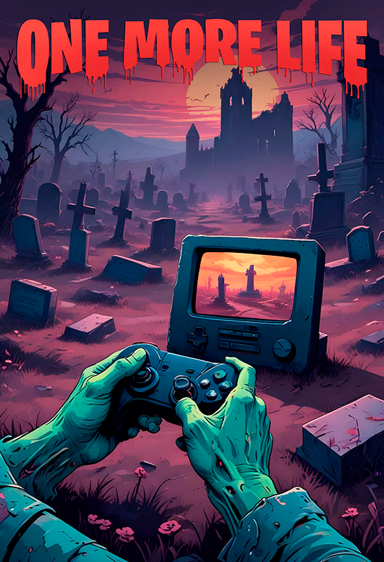 one more life vaizdo žaidimų plakatas - „Tenstickers“