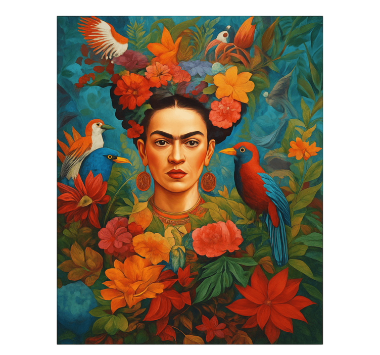 Frida kahlo egzotiniai paukščiai Drobė menas - „Tenstickers“