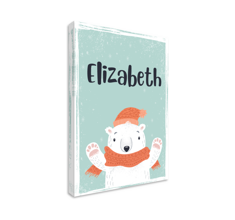 Mielas vardas su baltojo lokio individualizuota drobe - „Tenstickers“