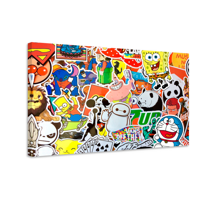 Animacinių filmų personažų darželio drobė - „Tenstickers“