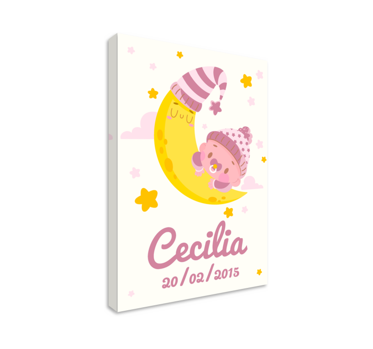 Drobė darželis laimingos mėnulio apkabinimas - „Tenstickers“