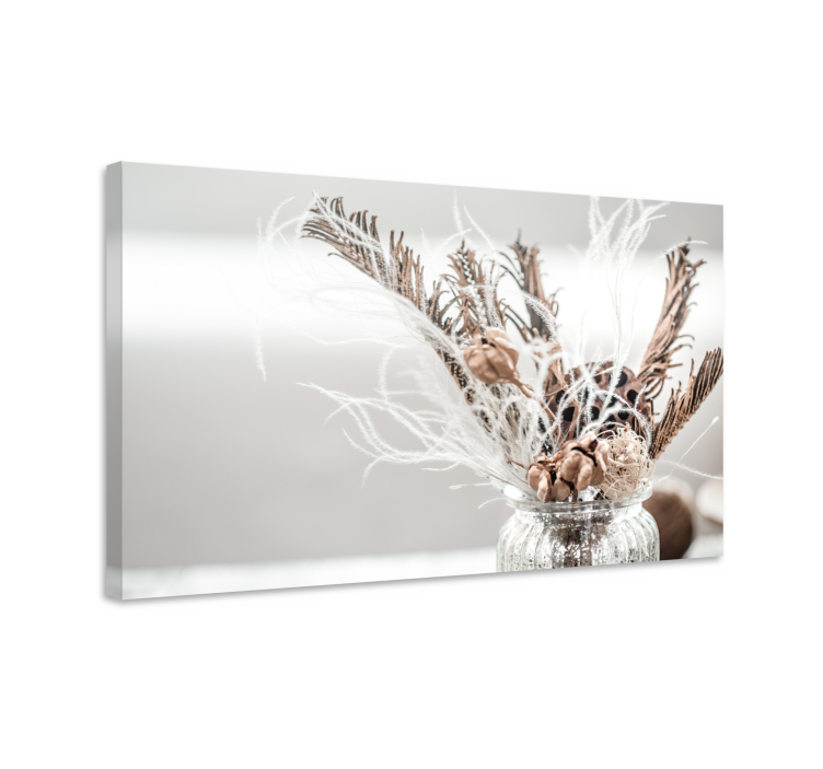 Drobė gėlės ir augalai džiovintų gėlių kompozicija - „Tenstickers“