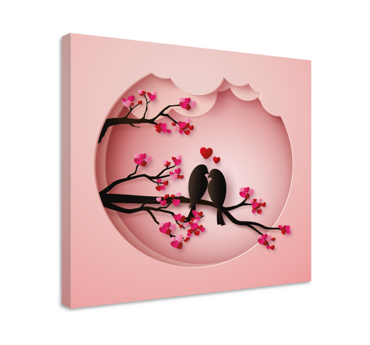 šiuolaikiniai paukščiai bučiuoja paukščių paveikslaimeną - „Tenstickers“