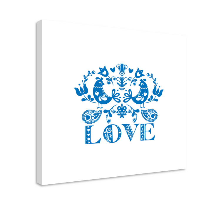 Drobė medžius paukščiai ir gėlių raštas - „Tenstickers“