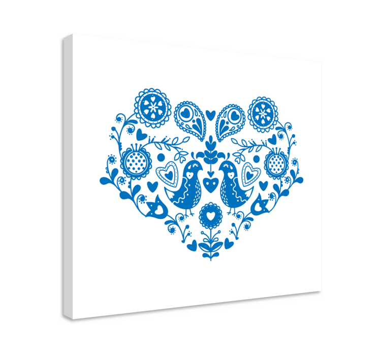širdies formos gėlių drobė - „Tenstickers“