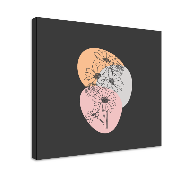 Drobė gėlės ir augalai abstrakčios formos - „Tenstickers“