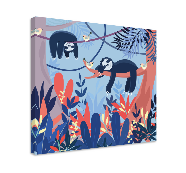 Drobė gyvunais lėtai judantys ant šakos - „Tenstickers“