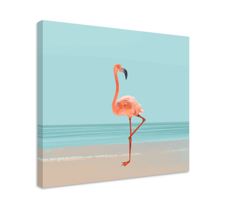 Flamingo paveikslas ant smėlio paveikslaisienų meno - „Tenstickers“