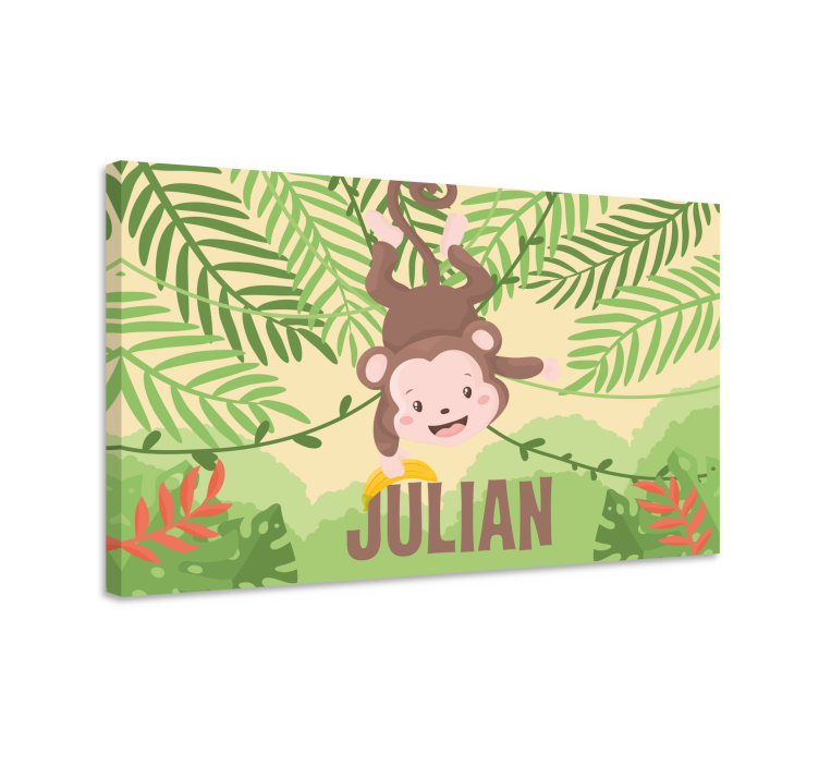 Drobė dinozauras linksmas beždžionių kabinėjimas - „Tenstickers“