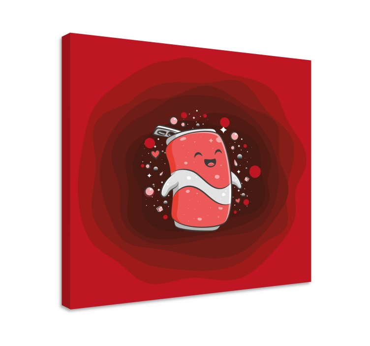 Drobė laimingas gėrimo personažas - „Tenstickers“