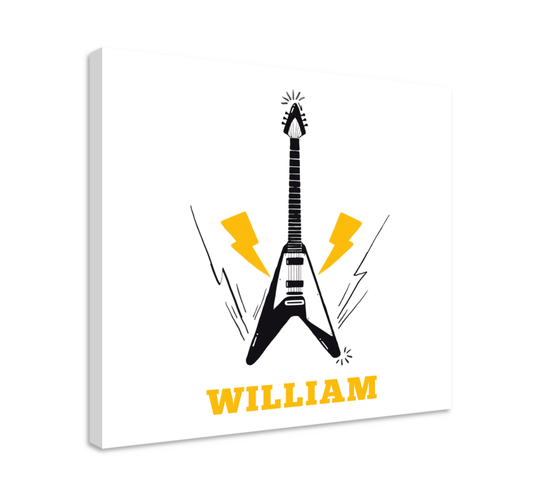 Rankomis piešta elektrinė gitara su pavadinimu - „Tenstickers“