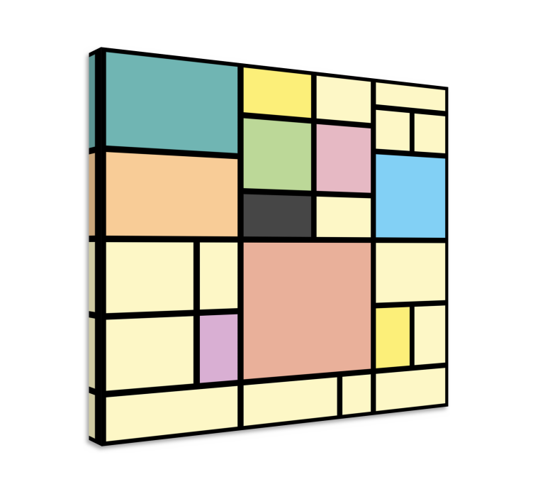 Drobė geometrinis gyvybingi geometriniai formatai - „Tenstickers“