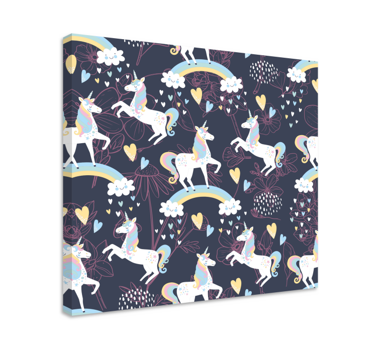 Drobė vienaragis žaidžiančių kerinčių vienaragių - „Tenstickers“