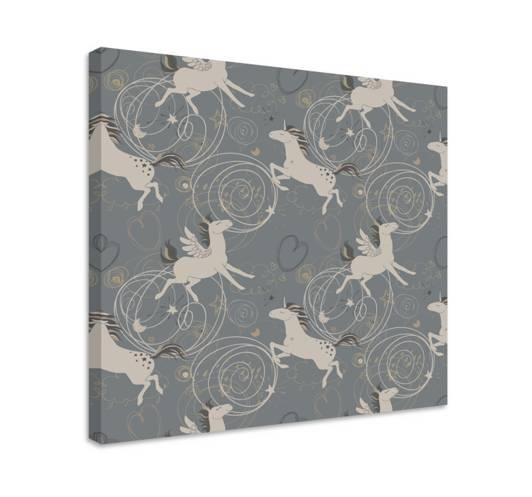 Pegasus vienaragiai tamsaus fono darželio drobė - „Tenstickers“