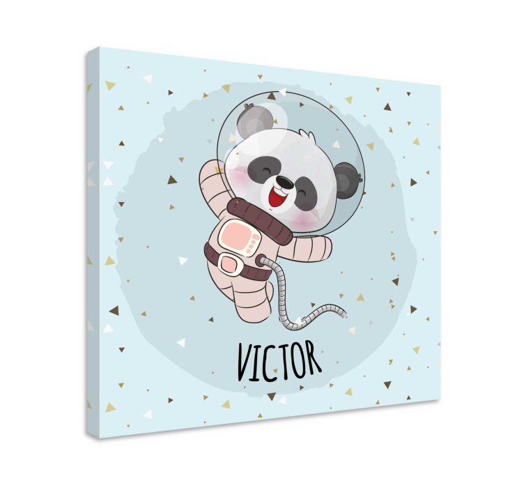 Drobė 3d linksmas kosminis panda - „Tenstickers“