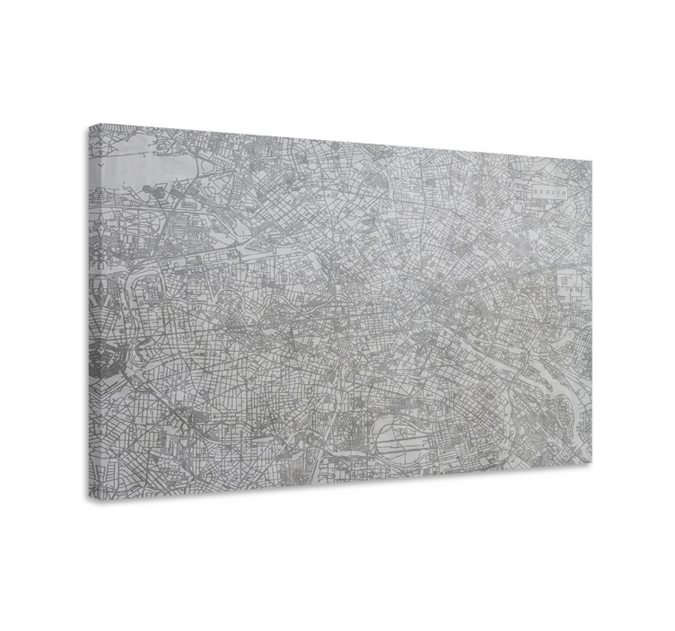 Miesto žemėlapis berlinas miesto drobė - „Tenstickers“