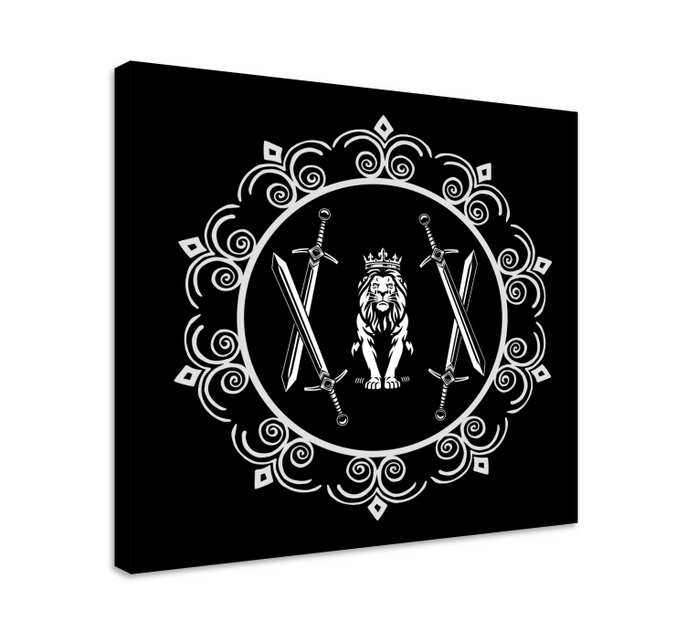 Drobė medžius liūtas su kardais - „Tenstickers“