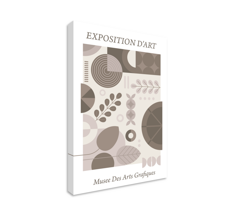 Drobė abstraktus geometriniai lapų raštai - „Tenstickers“