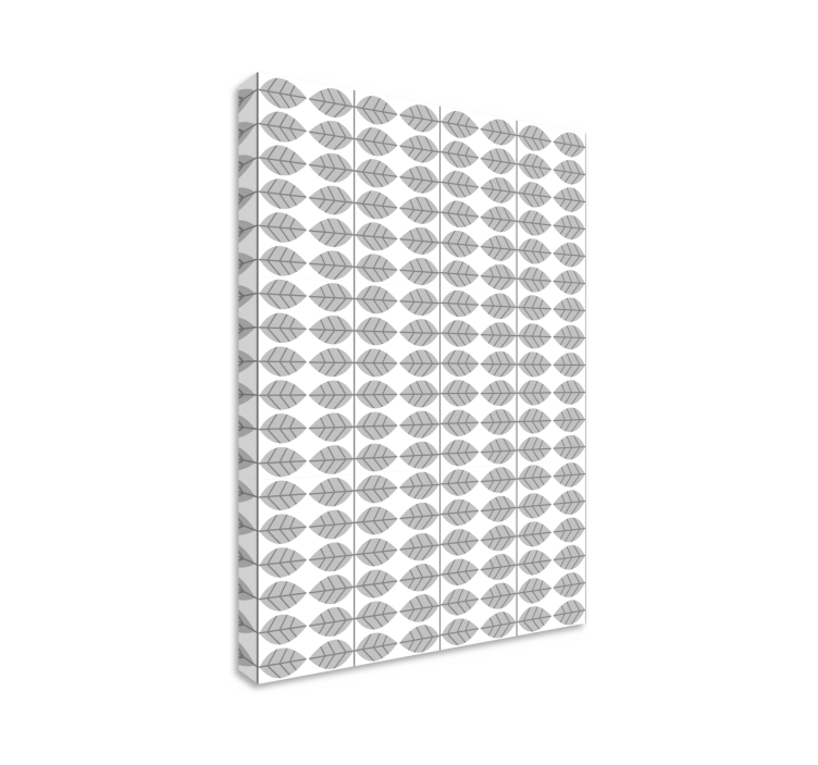 Drobė gėlės ir augalai su stilizuotu lapų raštu - „Tenstickers“