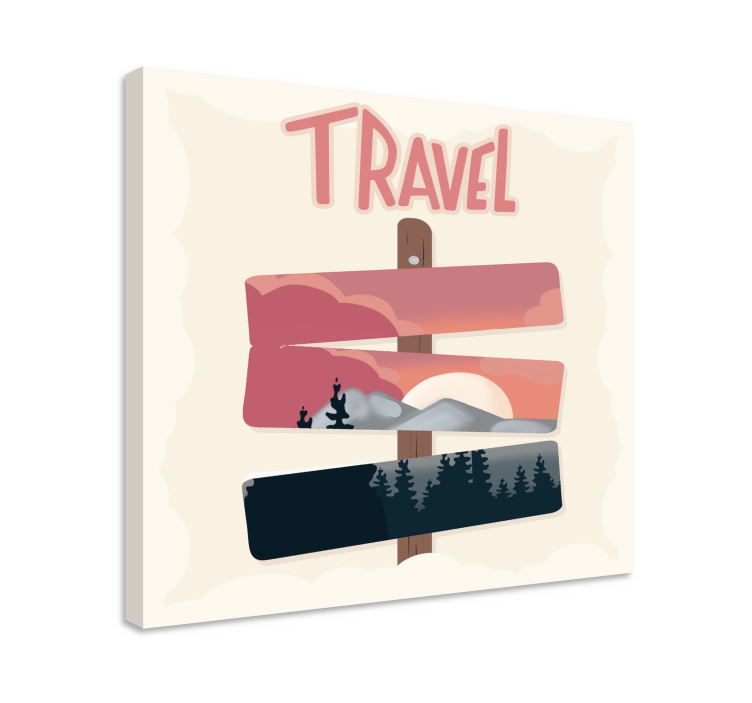 Drobė miestai ir šalys kelionių ženklas - „Tenstickers“