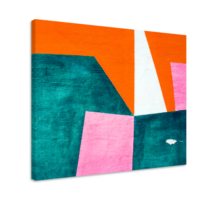 Drobė geometrinis abstraktus oranžinis kompozicija - „Tenstickers“