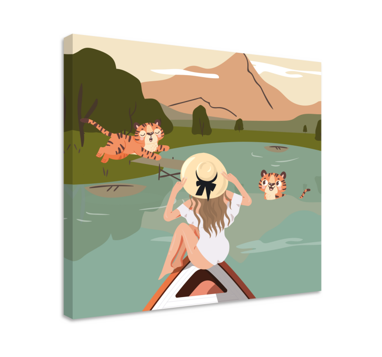 Drobė gyvunais tigrai gamtoje - „Tenstickers“