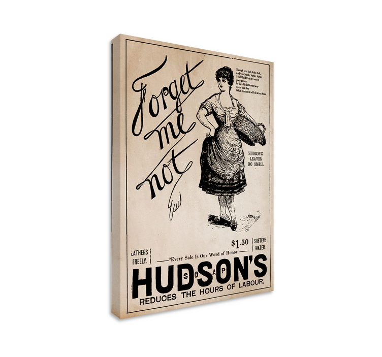 Vintažinio reklaminio plakato retro drobė - „Tenstickers“