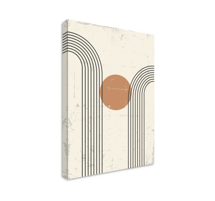 Abstrakti pusiau arkos geometrinė drobė - „Tenstickers“