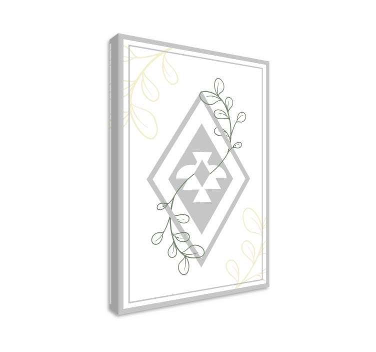 Geometrinis lapų raštas Drobė svetainė - „Tenstickers“