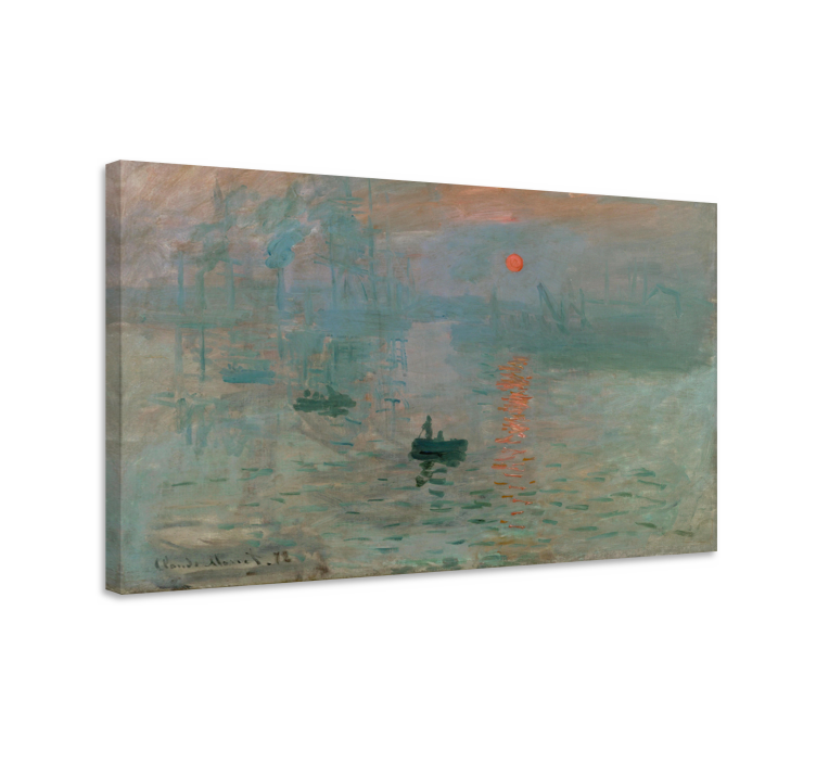 Monet'o Įspūdis Saulėtekis Drobė menas - „Tenstickers“