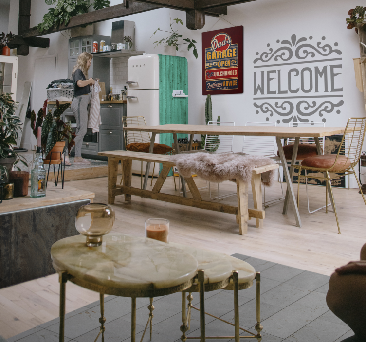 Retro reklaminis skydas retro drobė - „Tenstickers“