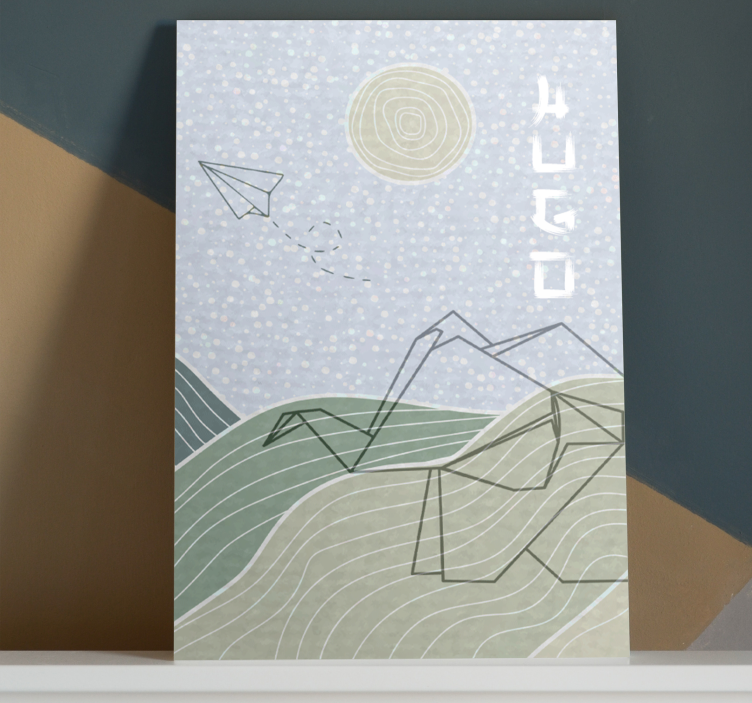 Mėlyni debesys ir paukščiai Drobė vaikų miegamasis - „Tenstickers“