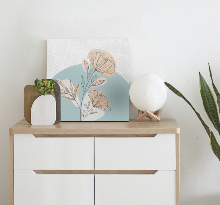 Stilizuotas elegantiškas išdėstymas Drobė gėlės ir augalai - „Tenstickers“