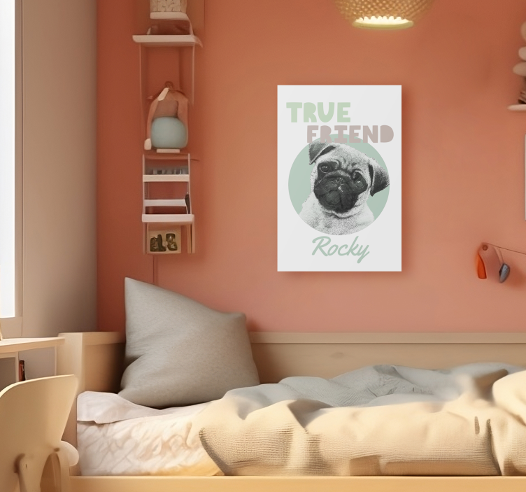 Tikras draugas Drobė personalizuojamas - „Tenstickers“