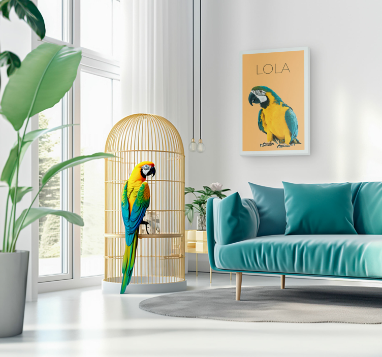 Minimalistinis vandens spalvų gyvūnų portretas Drobė biure - „Tenstickers“