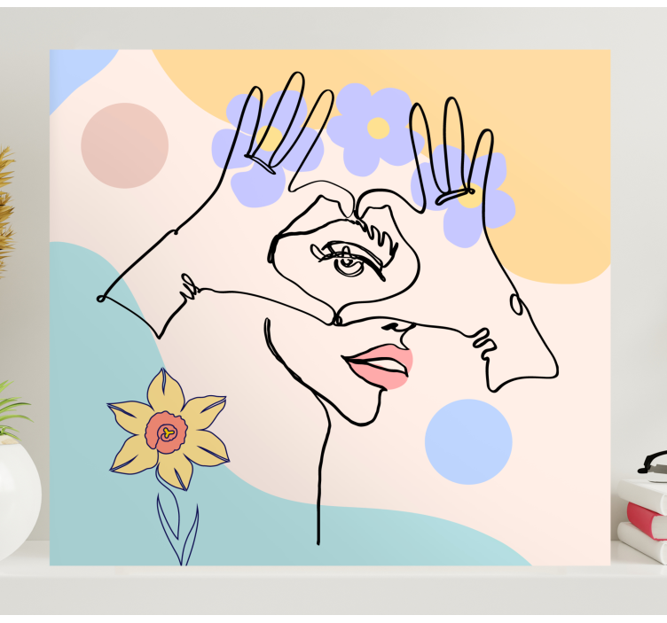 Abstrakčios rankų linijos Drobė menas - „Tenstickers“