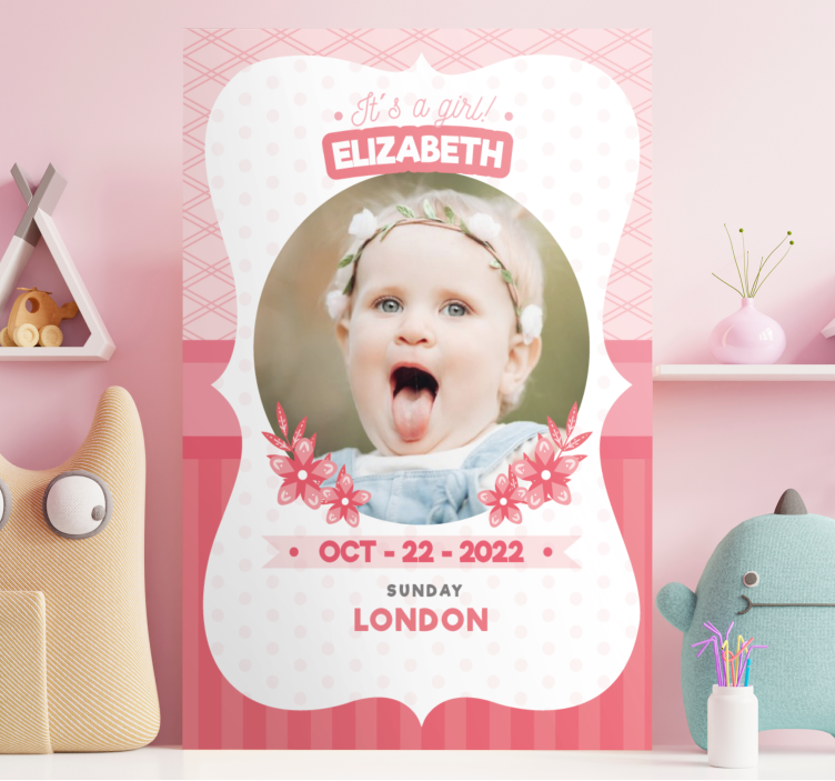 Asmeninis rožinis pranešimas Drobė darželis - „Tenstickers“