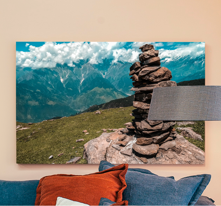 Aukštesni kalnai debesys vaizdas kraštovaizdžio drobė - „Tenstickers“