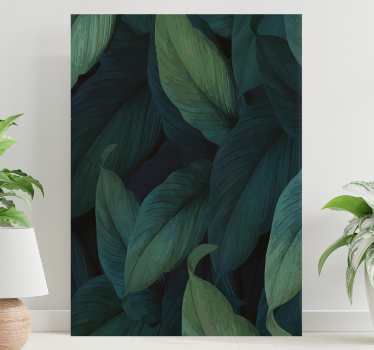 Didžiuliai žali lapai gilių augalų paveikslaiatspaudai - „Tenstickers“